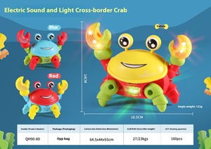 Vente en gros de nouvelle corde rampante électrique, crabe, musique légère, jouets de marche, en plastique pour garçons et filles, marché de nuit, jouets - Product Image 6