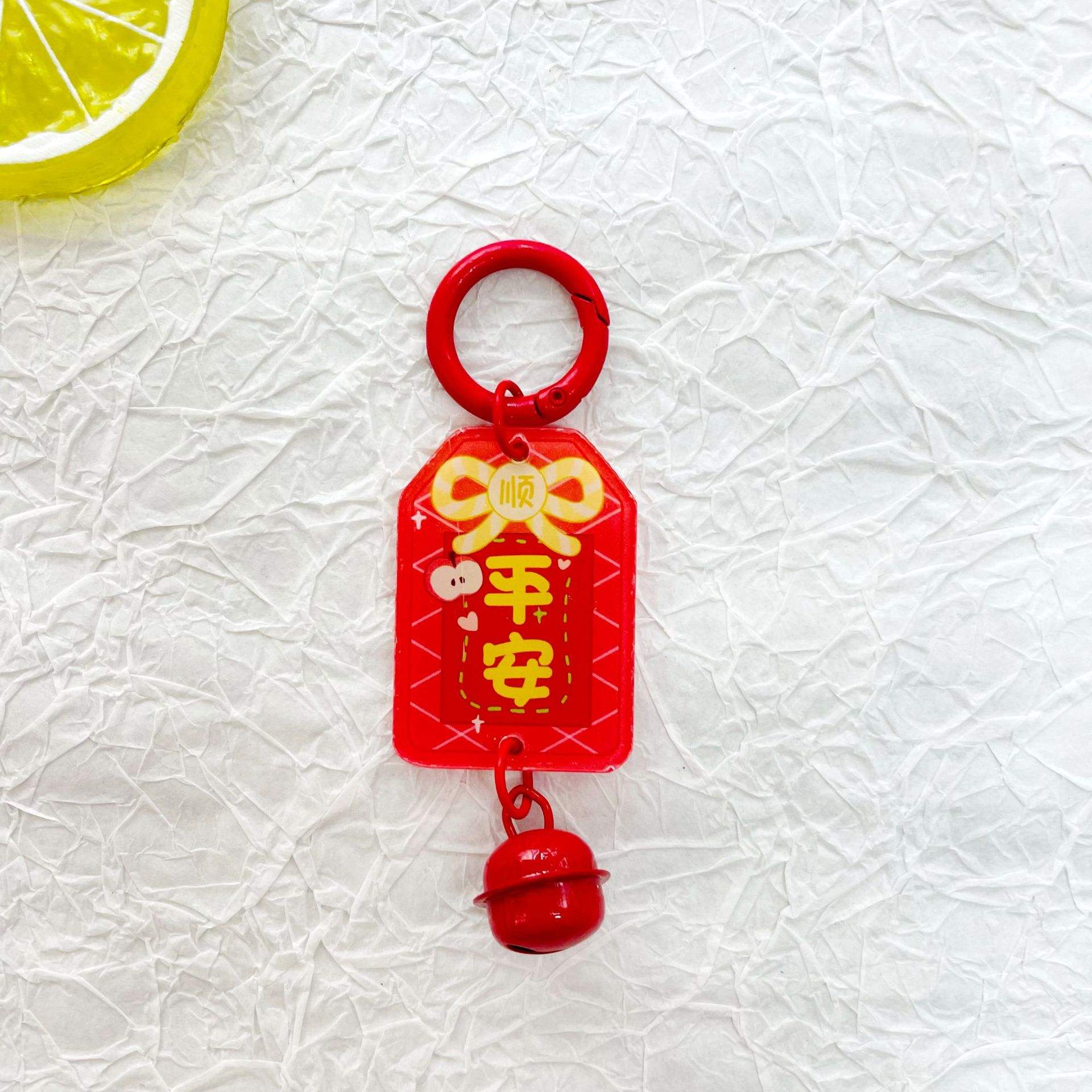 Anillo de resorte rojo ping una campana de acrílico 17