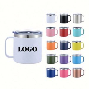 Tazas de Café de Acero Inoxidable Personalizadas de 12oz, 14oz y 16oz, Aisladas al Vacío de Doble Pared con Tapas Deslizantes, Gran Venta - Product Image 1