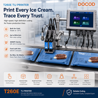 Máquina de Impresión de Inyección de Tinta Térmica de Alta Resolución T260E Docod Online TIJ para Codificación de Fechas de Caducidad y Códigos de Barras en Líneas de Producción de Productos Congelados