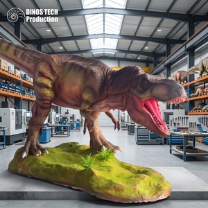 Modèle de Tyrannosaurus Rex interactif et animatronique pour l'extérieur, idéal pour les parcs à thème ou les expositions de dinosaures robotiques de grande taille. - Product Image 1