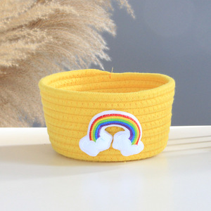 Pinceaux de maquillage ronds animaux mignons organisateur bureau décor à la maison salon Snack Bin bébé jouets coton corde paniers de rangement - Product Image 5