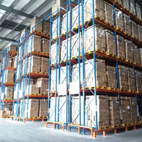 Étagère de rangement robuste en métal pour garage, étagère industrielle durable à double profondeur, étagère de stockage à 4 niveaux pour entrepôt