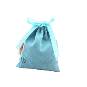 Bolsa de Joyería de Terciopelo con Cordón y Logotipo Personalizado, Bolsa de Regalo Textil para Joyería - Product Image 1