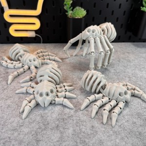 Juguete de Esqueleto de Araña de Plástico Impreso en 3D con Articulaciones Móviles, Regalo Creativo de Halloween para Decoraciones de Fiestas Infantiles - Product Image 4