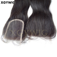 Stock 10 "-20" natürliche Farbe 100% jungfräuliches brasilia nisches Menschenhaar Straight Free Parting 7x7 6x6 5x5 4x4 Lace Closure