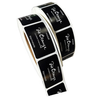 Étiquettes étanches rectangulaires personnalisées de luxe autocollants personnalisés en vinyle PVC autocollants délicats en feuille d'or pour l'emballage