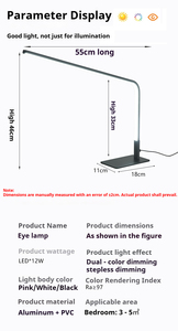 Lámpara de Escritorio LED SleekLine Minimalista para el Cuidado de la Vista, para Oficina en Casa - Product Image 2