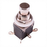 Pédale de commutateur à pédale DPDT à 6 broches à verrouillage pour guitare, bouton poussoir en métal, True Bypass, AC 250V/2A 125V/4A
