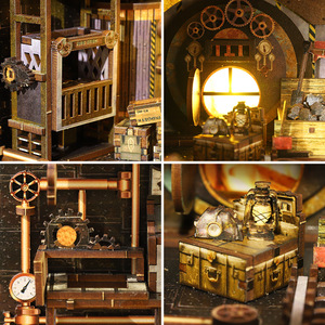 Porte-livres en bois à assembler soi-même, modèle cinétique mécanique <span class=keywords><strong>3D</strong></span> fait main - Jouet DIY, <span class=keywords><strong>puzzle</strong></span> en bois <span class=keywords><strong>3D</strong></span> 101-500 pièces - Product Image 2