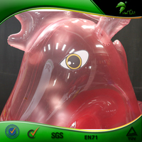 Cheval gonflable rose transparent Hongyi, jouet animal gonflable personnalisé et robuste, pour adulte, SPH