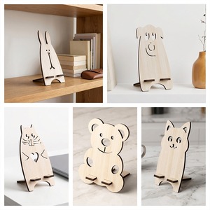 Soportes de Madera <span class=keywords><strong>para</strong></span> <span class=keywords><strong>Marcos</strong></span> de Fotos con Diseños de Dibujos Animados, Diversos Estilos, Duraderos, Modernos y Minimalistas - Product Image 6