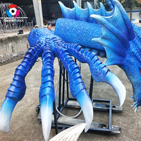 Tête de dragon robotique personnalisée dinosaure animatronique pour enfants en intérieur jouer pour l'aéroport et maison hantée