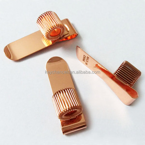 Logo personnalisé Horizontal Vertical Bobine Ressort <span class=keywords><strong>Boucle</strong></span> Or Rose Anneau En Acier Porte-Stylo Bureau École Notebook Pince Support <span class=keywords><strong>Clip</strong></span> En Métal - Product Image 1