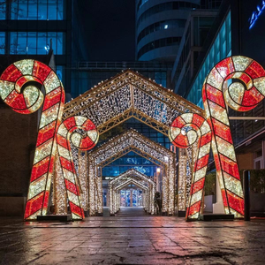 Outdoor Waterproof LED 2D Large Motif Street Pole <strong>Christmas</strong> Landscape Decorative Lighting Holiday Motif Lights - Product Image 6