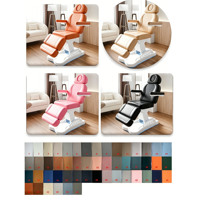 Fauteuil de Beauté Électrique de Luxe Blanc avec 4 Moteurs et Lumière LED pour Salon de Beauté - Lit de Soins Esthétiques et de Cils