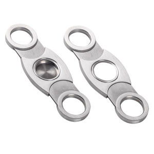 Coupe-cigares en acier inoxydable en forme de huit, double lame, coupe-cigares manuel portable pour accessoires de cigares - Product Image 1