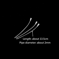 Tubo de Silicona Suave de 13.5cm para Alimentación Oral de Loros, Herramienta para Alimentar Aves