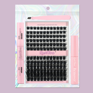 Cils en grappe DIY Neon Raspberry Fizz 103D D Curl 13-19mm Rose Vif Éclatant Audacieux Amusant pour Soirée Festive - Product Image 4