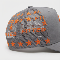 Casquette de camionneur unisexe personnalisée 5 panneaux en daim style Y2K, avec logo brodé ou patch tissé, maille respirante et fermeture snapback, haute qualité