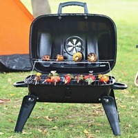 Barbecue portable en métal pour le camping, petit barbecue pliable pour la cuisson de la viande en extérieur