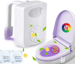 16 צבעים Toliet אור חיישן תנועת Led אור עם לוח מבושם