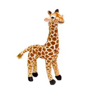 도매 부드러운 사랑스러운 동물 기린 봉제 장난감 어린이 인형 아기 선물을위한 박제 동물원