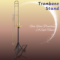 Support de trombone, support de trombone réglable pour trombone alto, ténor, basse, support de trombone universel, support pour instrument à vent