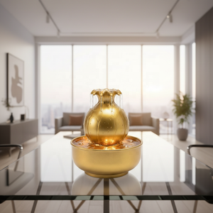 Décoration d'intérieur, fontaine miniature <span class=keywords><strong>de</strong></span> table en résine peinte à la main, style gourde, imperméable, avec design Feng Shui pour une utilisation en intérieur - Product Image 4