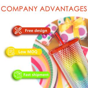 Vaso Mezclador Personalizado con Logotipo para Café Helado, Bebidas Frías, 24oz, Vaso de Plástico Colorido con Tapa y Pajita - Product Image 5