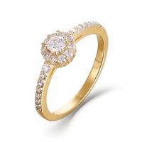 Bague Moissanite Bague de mariage en argent Design personnalisé à la mode et minimaliste avec un anneau de cercle mince Incrustation de Moissanite circulaire