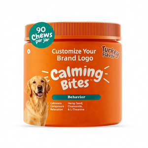 Granulés apaisants en marque privée OEM - Mélange biologique pour soulager l'anxiété et la gestion du stress chez les animaux de compagnie - Product Image 1