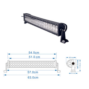 Barre lumineuse LED incurvée 12V 21 pouces 120W à double rangée, super lumineuse, de bonne qualité, combinant faisceau spot et faisceau large, pour camions tout-terrain <span class=keywords><strong>4x4</strong></span> - Product Image 6