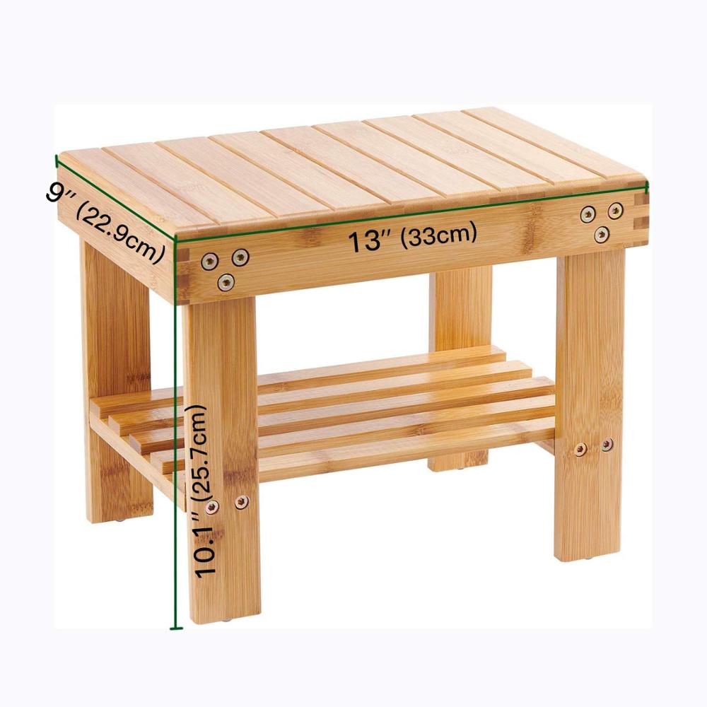Многофункциональный портативный бамбуковый ступенчатый табурет с полкой для детей, малышей, взрослых, кухня, ванная, спальня