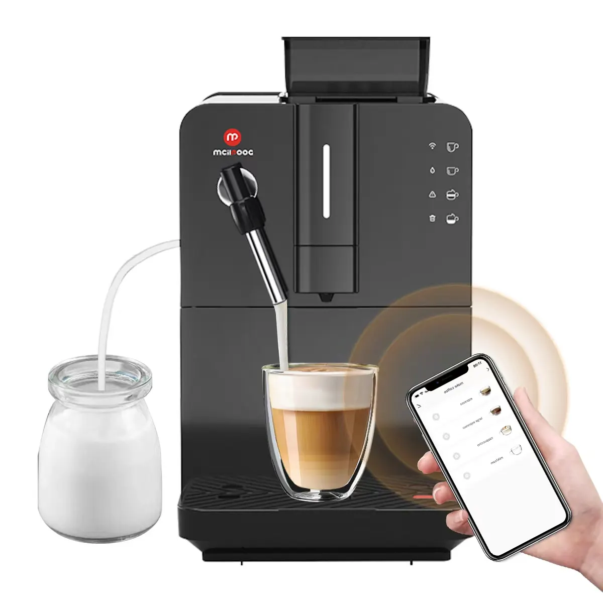 नई एक-टच कॉफी लट्टे समारोह पूरी तरह से स्वचालित कॉफी मशीन