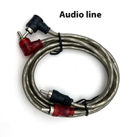 Cable de Audio para coche RCA de doble fila, 1m, conector VGA de señal modificada de cobre puro, chaqueta de PVC para altavoz, Video, Cable RCA estéreo para coche