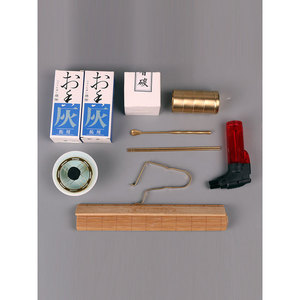 Quemador de incienso de cobre puro estilo antiguo con llama aislada, set tradicional para ceremonia de incienso, virutas de agarwood, incienso - Product Image 3