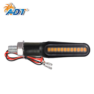 ADT 12 Pcs 2835smd Clignotants de moto jaunes à défilement lumineux - Product Image 1