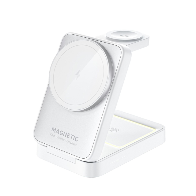 Magnetic 3 in 1 Foldable 15W Wireless Charging Docks for IOS/Android Multi-Device Charger