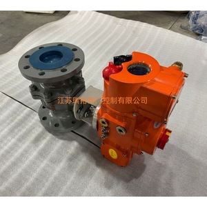 Vanne à boisseau sphérique électrique Qianjin Q941F-16C DN80 antidéflagrante avec doublure fluorée pour le contrôle marche/arrêt dans le traitement chimique et l'eau - Product Image 2