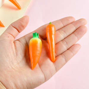 Modèle miniature de carotte simulée en PVC, aliment végétal, porte-clés DIY, pendentif et matériaux pour accessoires - Product Image 4