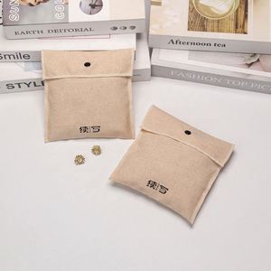 Sacs en toile de coton de haute qualité pour emballage de bijoux et vêtements, pochettes enveloppe en coton brut d'usine - Product Image 3