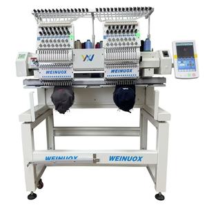 Máquina de Bordar Computarizada de Doble Cabezal Tipo C con 12/15 Agujas, Área Grande de 400*500 mm, para Bordar Gorras, Prendas Planas y Camisetas - Product Image 1
