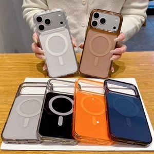 เคสโทรศัพท์แบบใส TPU+อะคริลิค  แม่เหล็กดูดติด  รองรับการชาร์จไร้สาย สำหรับ 13/14/15/16/17 <span class=keywords><strong>Pro</strong></span> <span class=keywords><strong>Max</strong></span> - Product Image 1
