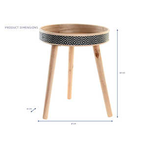 Plateau décoratif en bois 41x41x50 NATUREL - Product Image 2