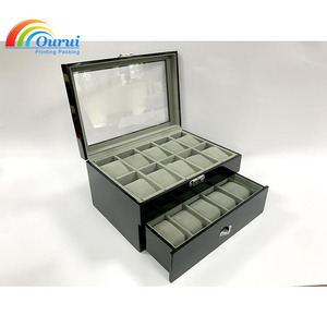 Factory Direct Double-layer 20-slot <b>watch</b> <b>case</b> Wooden <b>Watch</b> Box Luxury <b>Watch</b> Organizer Brand <b>Watch</b> Box Custom Logo Available - Product Image 5