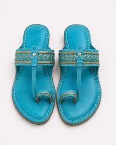 Sandalias Kolhapuri de Cuero Genuino para Mujer, Hechas a Mano, Calzado Étnico Indio, Venta al Por Mayor - Product Image 1