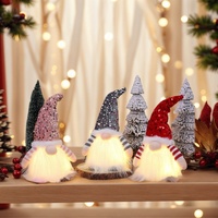 Gnome de Noël Lumineux Sans Visage, Décoration Joyeux Noël, Cadeau de Noël, Ornement, Fournitures de Fêtes Navidad Noel