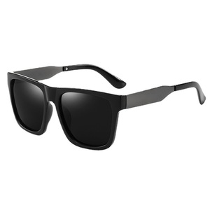 Lunettes de soleil polarisées rectangulaires pour hommes UV400, monture intégrale, verres miroir bleus, style cyclisme extérieur YC66269-B8 - Product Image 3