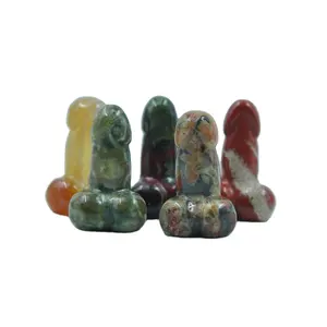 Горячая Распродажа 20 мм натуральный кристалл ручная работа смешанный материал мини пенис для женщин игрушки